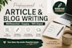 write well researched articles and blogs