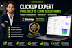 clickup project management clickup software management CRM click up automation