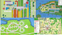 do campground map illustration vector rv park map resort site plan property map