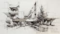draw digital architectural sketches and illustrations
