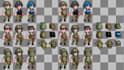 do pixel character sprite animation, 8 direction top down isometric character