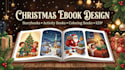 design christmas ebook cover, holiday book layout and pdf ebook cover, kid books