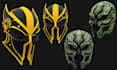 do custom printable 3d mask 3d helmet, wearable 3d armor model for printing