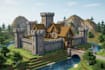create minecraft build, castle village,  spawns, bases, hubs