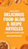 write SEO food blog, recipe article and website content