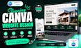 design a professional canva website design and canva website