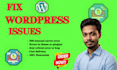fix wordpress errors, bugs and issues