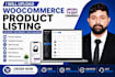do wordpress product listing and woocommerce data entry