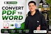 convert PDF to word manually with perfect formatting