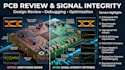 review pcb, improve signal integrity and fix design issues