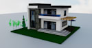 design a basic 3d house model