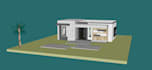 design a basic 3d house model