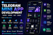 develop a custom telegram mini app with react and python