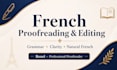 proofread, correct and improve your french text