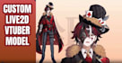 draw and rig 2d vtuber model anime live2d model anime 2d live2d vtuber rigging
