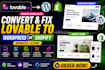convert fix lovable to wordpress shopify website migrate lovable ai to shopify