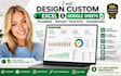design custom excel spreadsheet, google sheets, planner budget tracker dashboard