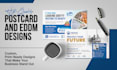 design postcard, eddm and rack card