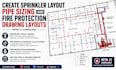 create sprinkler layout pipe sizing and fire protection drawing layouts nfpa 13