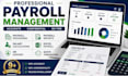do payroll processing and create excel payroll sheets