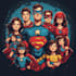 make a family superhero portraits for you