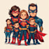 make a family superhero portraits for you