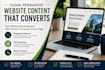 write high converting  website copy that converts visitors