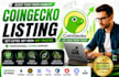 coingecko listing token listing coin listing crypto listing and dex listing
