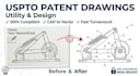 draft uspto utility patent drawings and technical illustrations