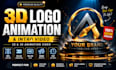 create custom logo animation and intro video, 2d 3d animation video