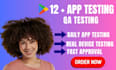 provide 12 or 20 testers for goggle play console closed testing app  for 14 days