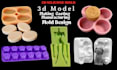 create silicone mold injection mold candle cavity sillicone and resin casting
