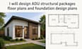 design adu structural packages floor plans foundation design plans