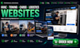 design cargo, courier, logistics, hvac and transport website