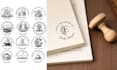 custom logo stamp design  physical stamp shipment