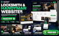design locksmith website, locksmith landing page, handyman website with booking