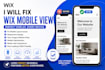 fix wix mobile view