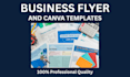 design professional business flyer and canva templates