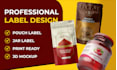 do pouch and jar label design for you