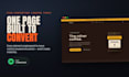 hand code a fast landing page in tailwind css and vanilla javascript