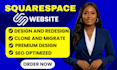 do squarespace website, design squarespace, redesign squarespace