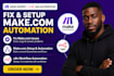 fix make com made com setup make com automation make expert made automation n8n