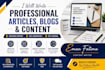 write simple blogs and articles in english