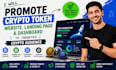 promote crypto token website landing page dashboard to targeted crypto audience