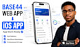 convert base44 web app to ios app app store submission website to mobile ios app