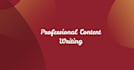 do professional content writing