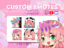 draw chibi twitch emotes, animated emotes for stream