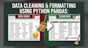 clean, format and process data using python pandas