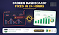 fix power bi and excel dashboard, dax, power query and data model errors