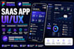 design premium saas mobile app UI UX dashboard in figma